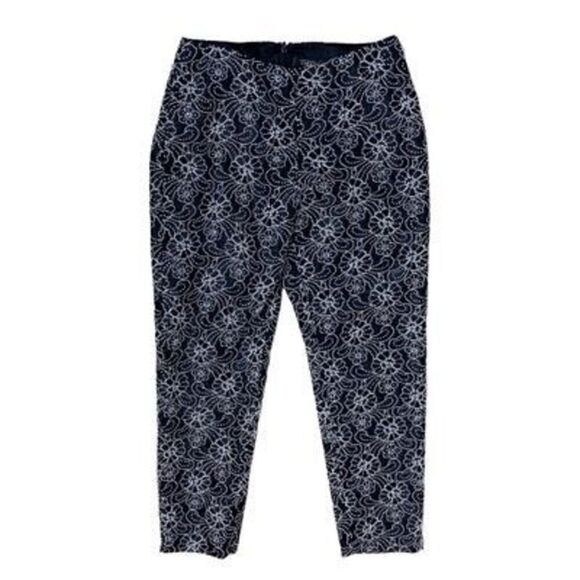 Carmen Marc Valvo 4 S Black White Beaded Pants Cropped Slim 1990s VTG Evening - Picture 2 of 7